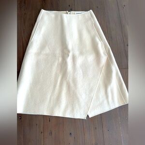 Veronique Leroy cream thick wool skirt